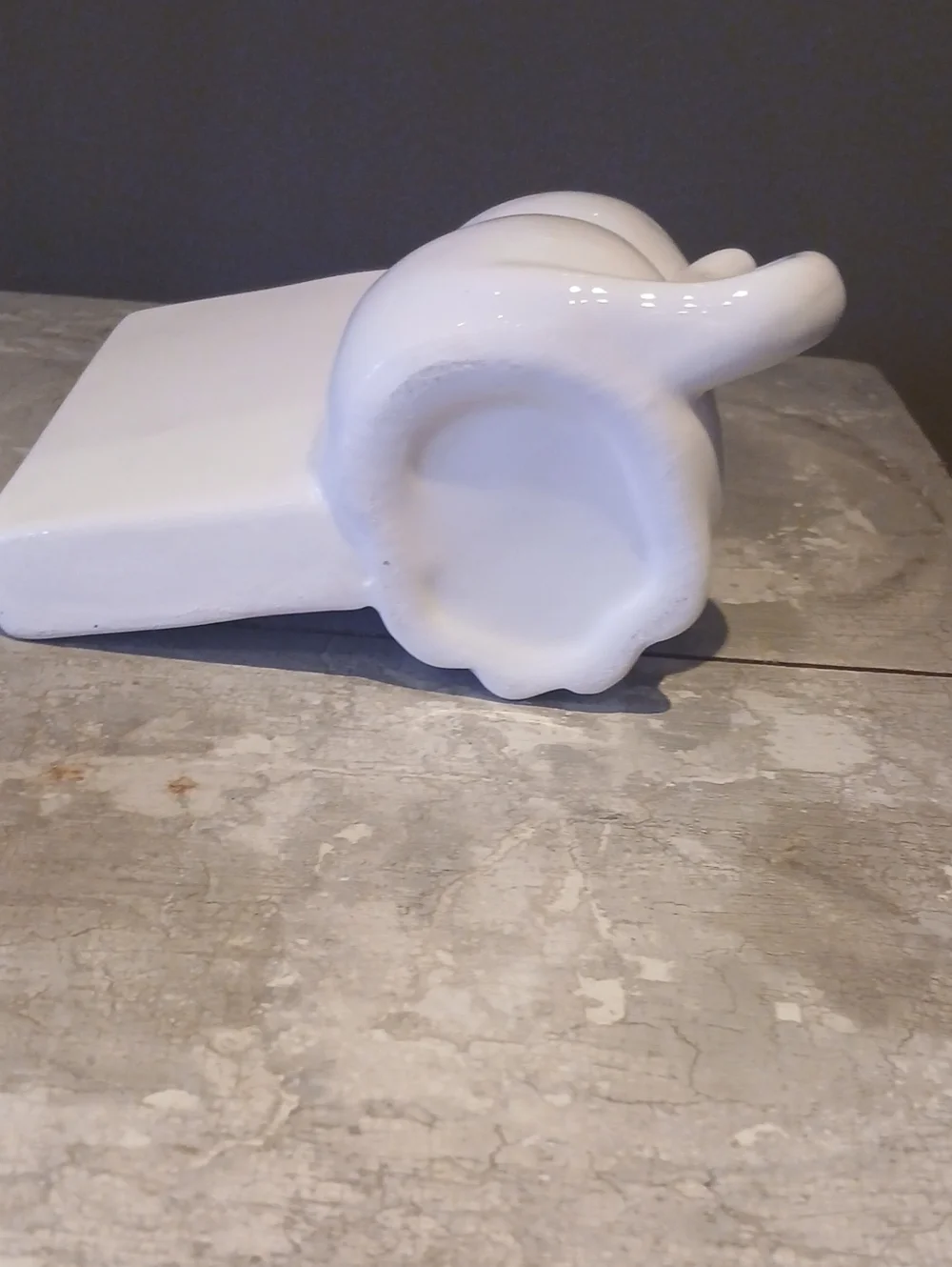 Ceramic White Cat Photo Frame with vase option
